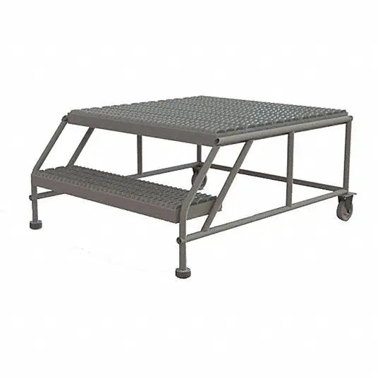 Ballymore Tri-Arc Rolling Work Platform: 2 Steps, 20 In, 36 In Platform Wide, 35 In Platform Deep, Gray, Steel Ballymore