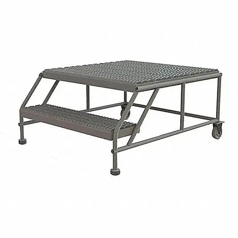 Ballymore Tri-Arc Rolling Work Platform: 2 Steps, 20 In, 36 In Platform Wide, 35 In Platform Deep, Gray, Steel Ballymore