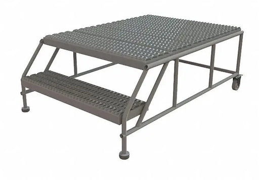 Ballymore Tri-Arc Rolling Work Platform: 2 Steps, 20 In, 36 In Platform Wide, 47 In Platform Deep, Gray, Steel Ballymore