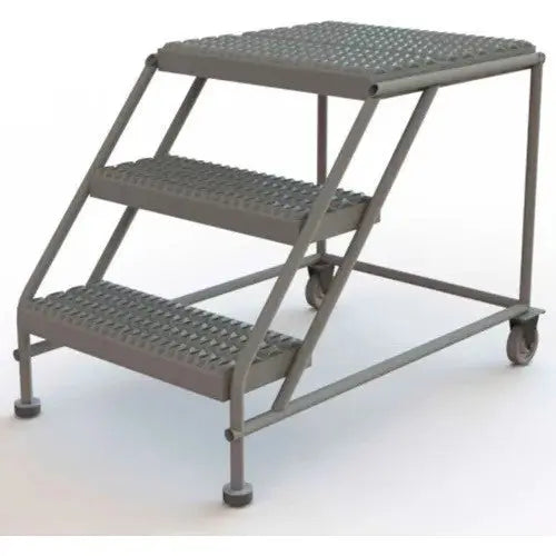 Ballymore Tri-Arc Rolling Work Platform: 3 Steps, 30 In, 24 In Platform Wide, 24 In Platform Deep, Gray, Steel Ballymore