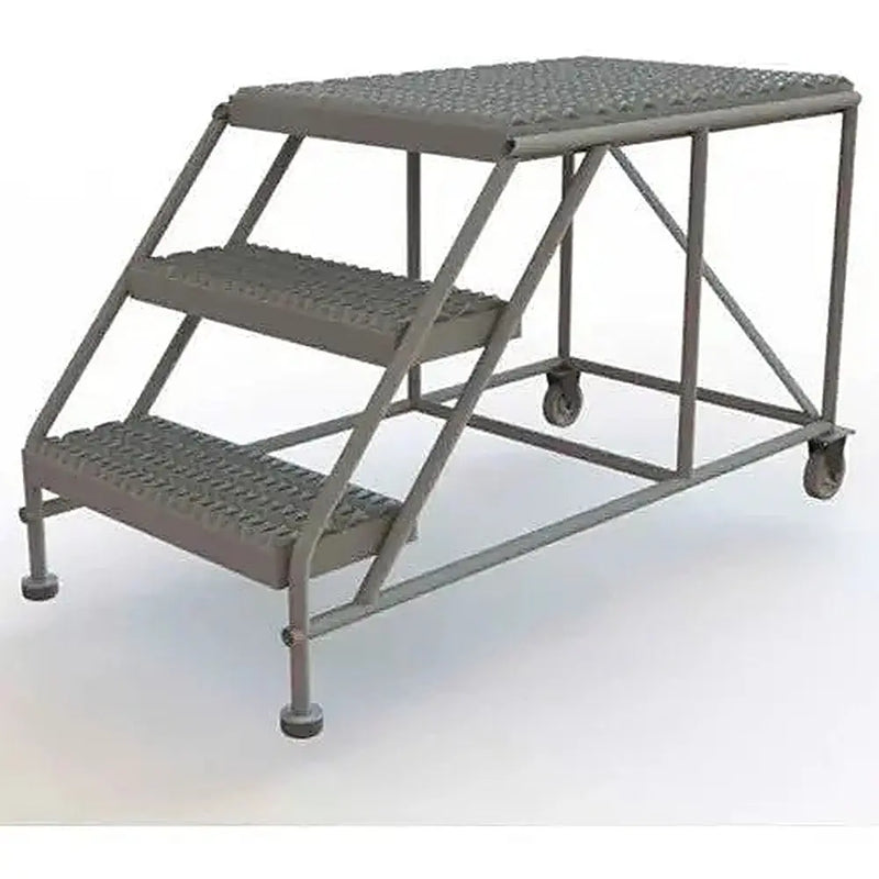 Ballymore Tri-Arc Rolling Work Platform: 3 Steps, 30 In, 24 In Platform Wide, 35 In Platform Deep, Gray, Steel Ballymore