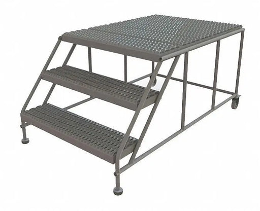 Ballymore Tri-Arc Rolling Work Platform: 3 Steps, 30 In, 36 In Platform Wide, 47 In Platform Deep, Gray, Steel Ballymore