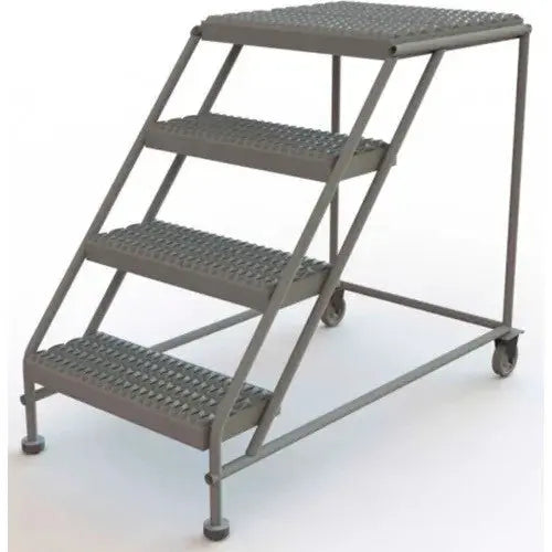 Ballymore Tri-Arc Rolling Work Platform: 4 Steps, 40 In, 24 In Platform Wide, 24 In Platform Deep, Gray, Steel Ballymore