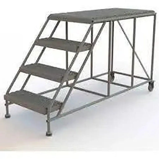 Ballymore Tri-Arc Rolling Work Platform: 4 Steps, 40 In, 24 In Platform Wide, 47 In Platform Deep, Gray, Steel Ballymore