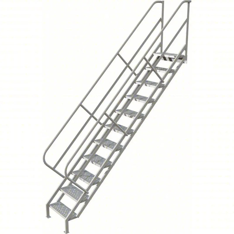 Ballymore Tri-Arc Stair Unit: 104 1/2 In Top Step Height, 142 1/2 In Overall Height, 29 In Overall Wide, 11 Steps Ballymore