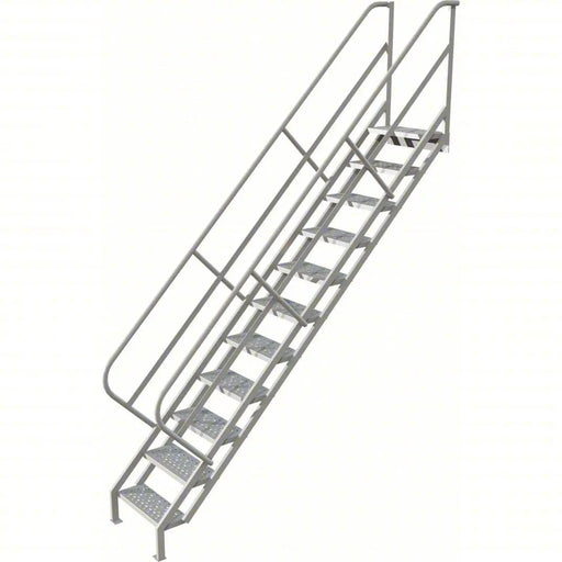 Ballymore Tri-Arc Stair Unit: 104 1/2 In Top Step Height, 142 1/2 In Overall Height, 29 In Overall Wide, 11 Steps Ballymore
