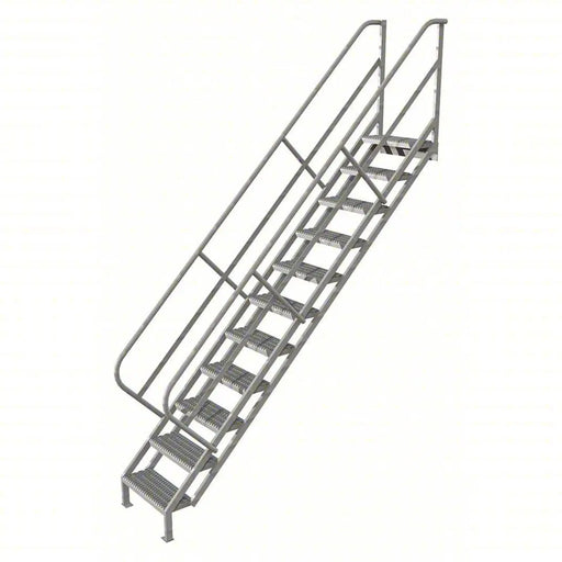 Ballymore Tri-Arc Stair Unit: 104 1/2 In Top Step Height, 142 1/2 In Overall Height, 29 In Overall Wide, 11 Steps, Steel Ballymore