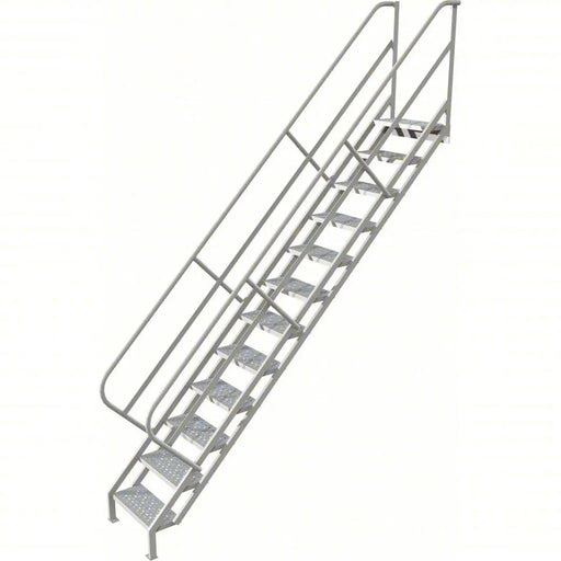 Ballymore Tri-Arc Stair Unit: 114 In Top Step Height, 152 In Overall Height, 29 In Overall Wide, 12 Steps, Perforated Ballymore