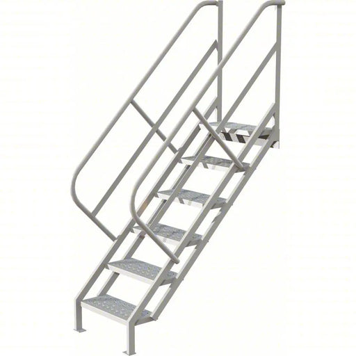 Ballymore Tri-Arc Stair Unit: 57 In Top Step Height, 95 In Overall Height, 29 In Overall Wide, 6 Steps, Perforated Ballymore