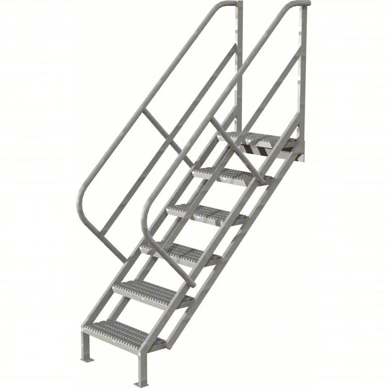 Ballymore Tri-Arc Stair Unit: 57 In Top Step Height, 95 In Overall Height, 29 In Overall Wide, 6 Steps, Serrated Ballymore
