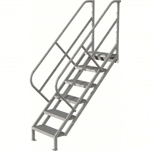 Ballymore Tri-Arc Stair Unit: 57 In Top Step Height, 95 In Overall Height, 29 In Overall Wide, 6 Steps, Serrated Ballymore