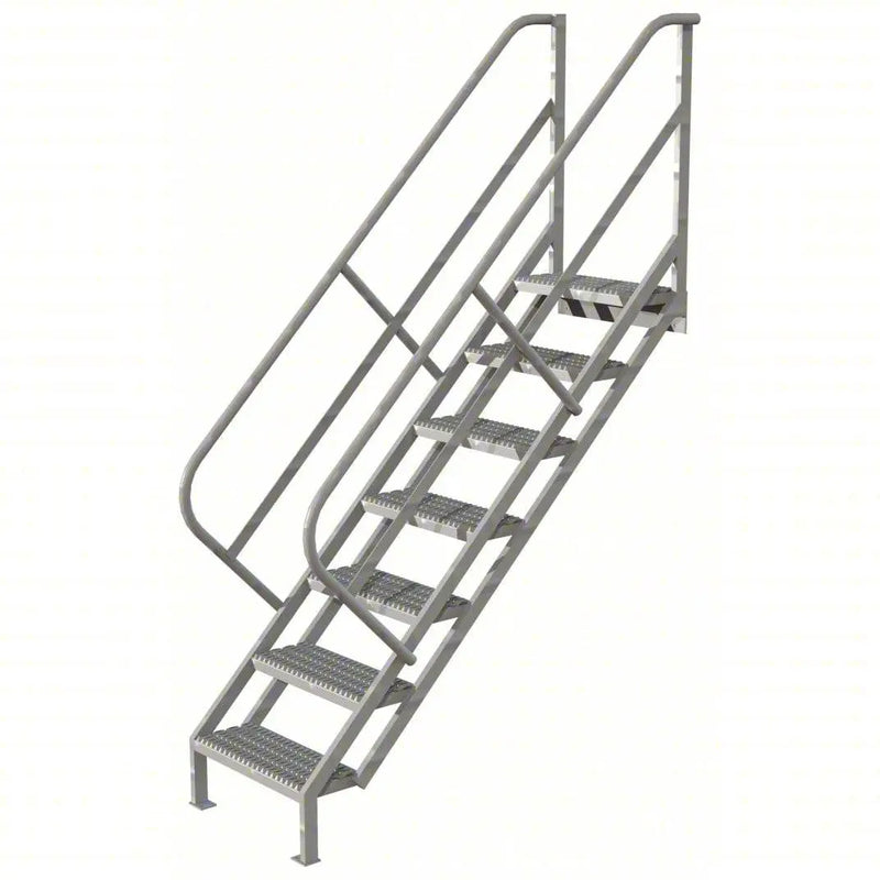 Ballymore Tri-Arc Stair Unit: 66 1/2 In Top Step Height, 104 1/2 In Overall Height, 29 In Overall Wide, 7 Steps Ballymore