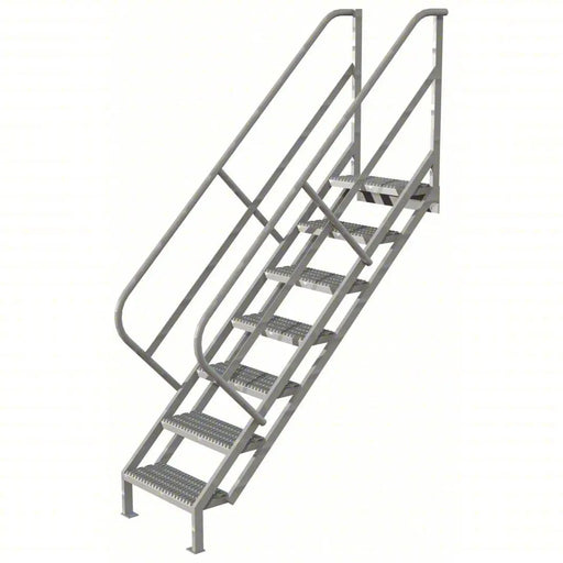 Ballymore Tri-Arc Stair Unit: 66 1/2 In Top Step Height, 104 1/2 In Overall Height, 29 In Overall Wide, 7 Steps Ballymore