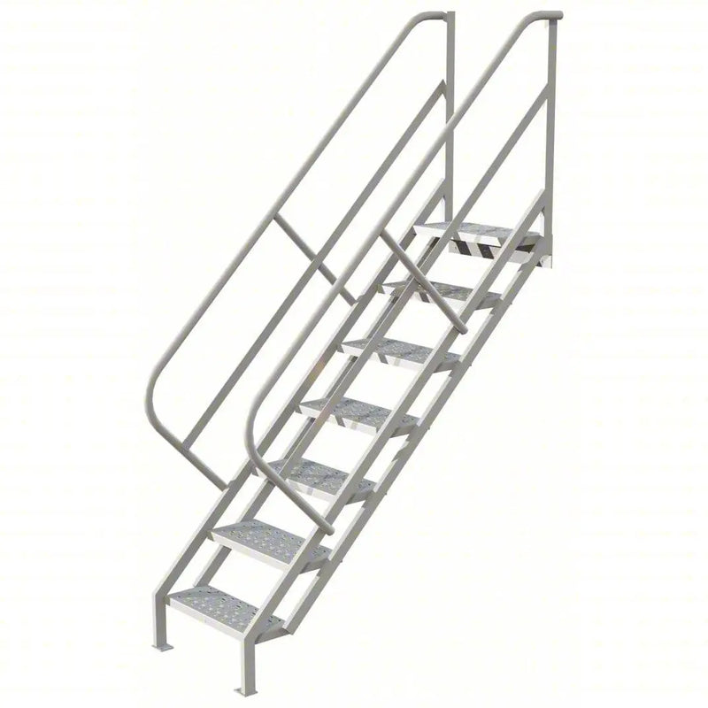 Ballymore Tri-Arc Stair Unit: 66 1/2 In Top Step Height, 104 1/2 In Overall Height, 29 In Overall Wide, 7 Steps, Steel Ballymore