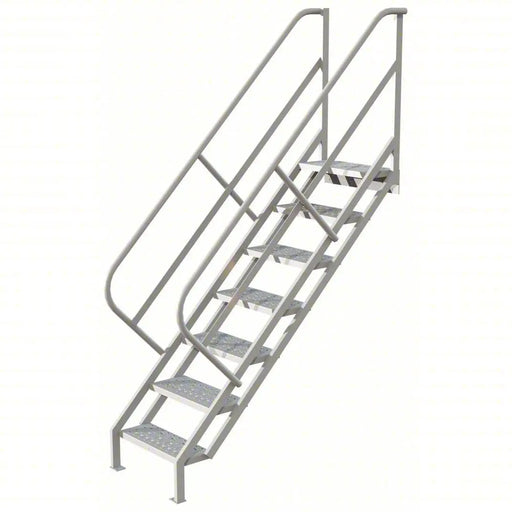 Ballymore Tri-Arc Stair Unit: 66 1/2 In Top Step Height, 104 1/2 In Overall Height, 29 In Overall Wide, 7 Steps, Steel Ballymore