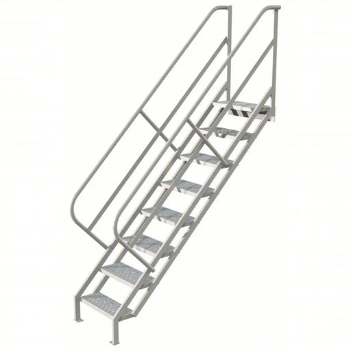 Ballymore Tri-Arc Stair Unit: 76 In Top Step Height, 114 In Overall Height, 29 In Overall Wide, 8 Steps, Perforated Ballymore