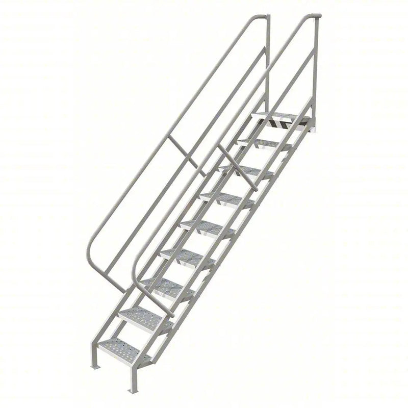 Ballymore Tri-Arc Stair Unit: 85 1/2 In Top Step Height, 123 1/2 In Overall Height, 29 In Overall Wide, 9 Steps Ballymore