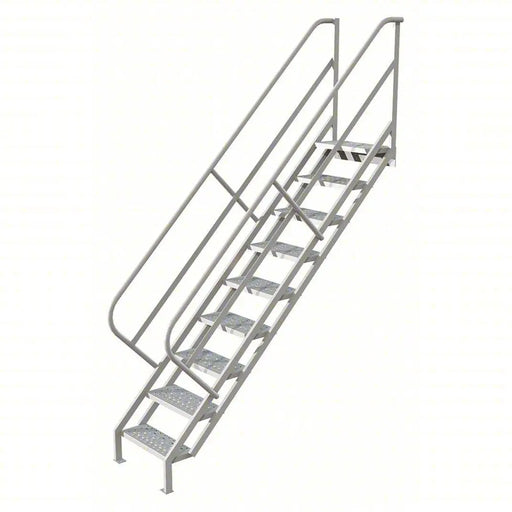 Ballymore Tri-Arc Stair Unit: 85 1/2 In Top Step Height, 123 1/2 In Overall Height, 29 In Overall Wide, 9 Steps Ballymore