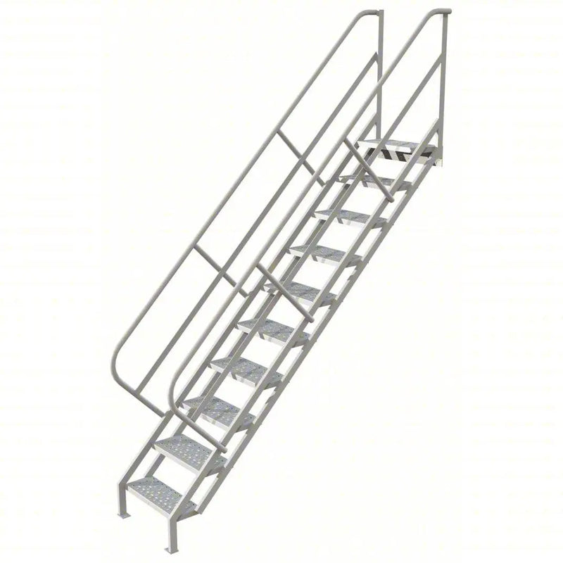 Ballymore Tri-Arc Stair Unit: 95 In Top Step Height, 133 In Overall Height, 29 In Overall Wide, 10 Steps, Perforated Ballymore