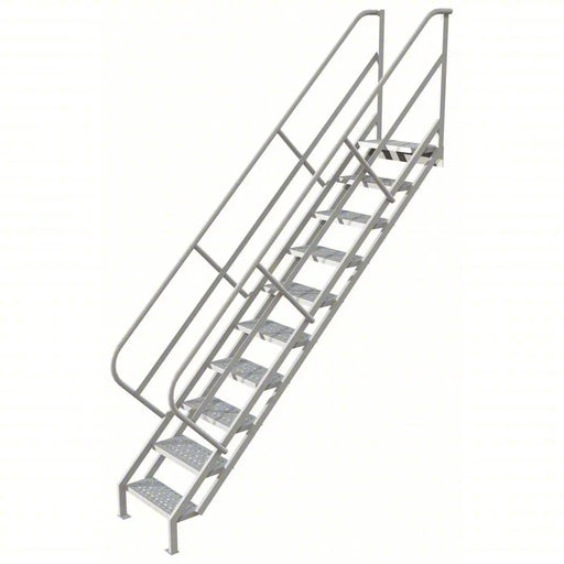 Ballymore Tri-Arc Stair Unit: 95 In Top Step Height, 133 In Overall Height, 29 In Overall Wide, 10 Steps, Perforated Ballymore