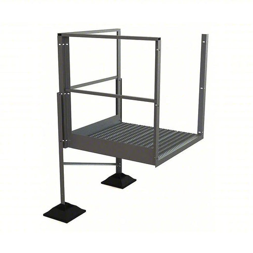 Ballymore Tri-Arc Turn Platform: 27 1/2 in Vertical Clearance, 72 in Overall Height, Serrated, 40 in Platform Lg Ballymore