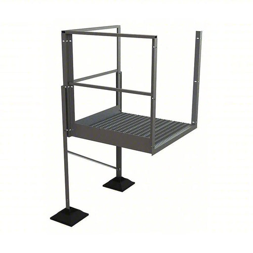 Ballymore Tri-Arc Turn Platform: 37 1/2 in Vertical Clearance, 82 in Overall Height, Serrated, 40 in Platform Lg Ballymore