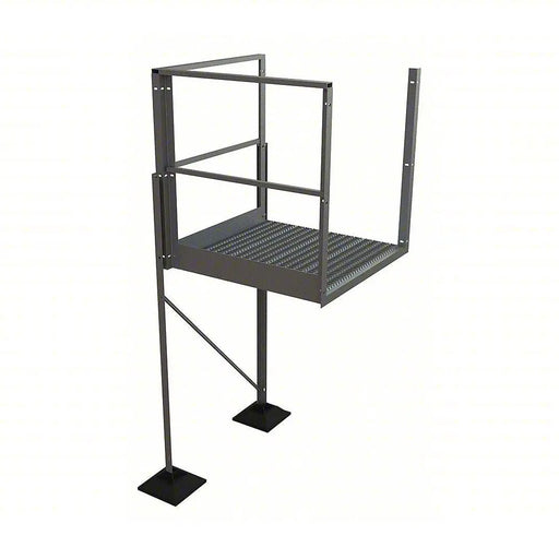Ballymore Tri-Arc Turn Platform: 57 1/2 in Vertical Clearance, 102 in Overall Height, Serrated, 40 in Platform Lg Ballymore