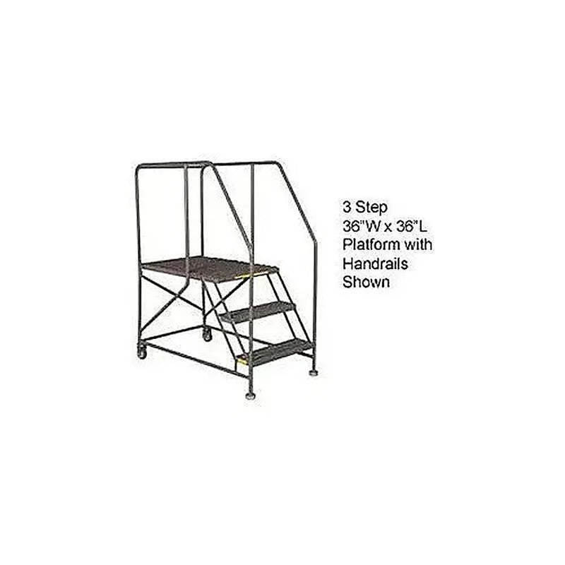 Ballymore WL 3 Step Steel Work Platform 36 X 36 Grip Rails Ballymore