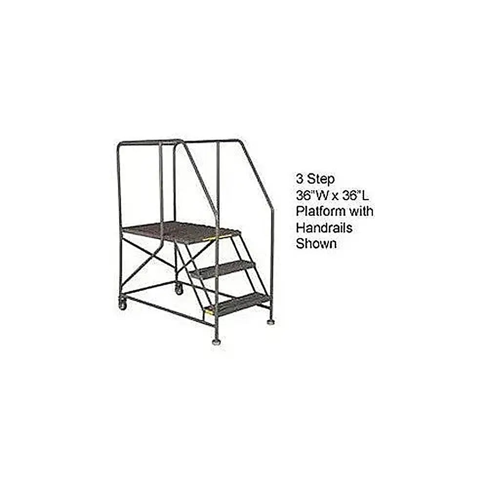 Ballymore WL 3 Step Steel Work Platform 36 X 36 Grip Rails - Vovlift