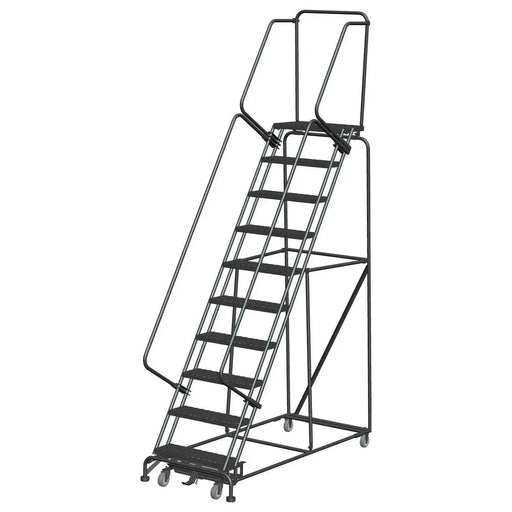 Ballymore Weight-Actuated Steel Rolling Ladder — Expanded Metal Ballymore