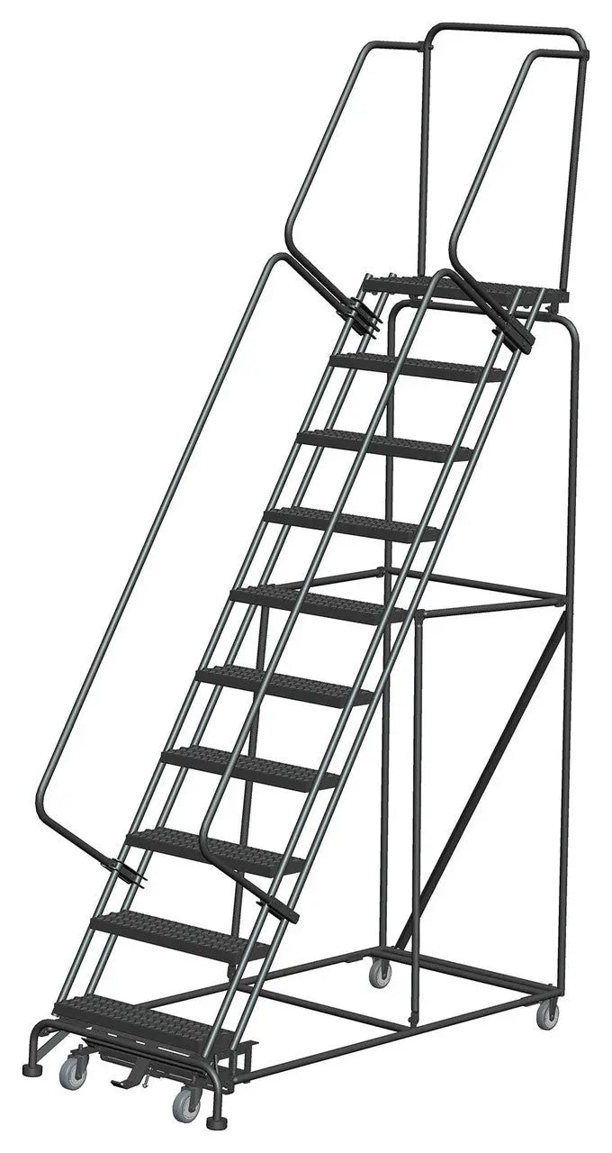 Ballymore Weight-Actuated Steel Rolling Ladder — Perforated Ballymore