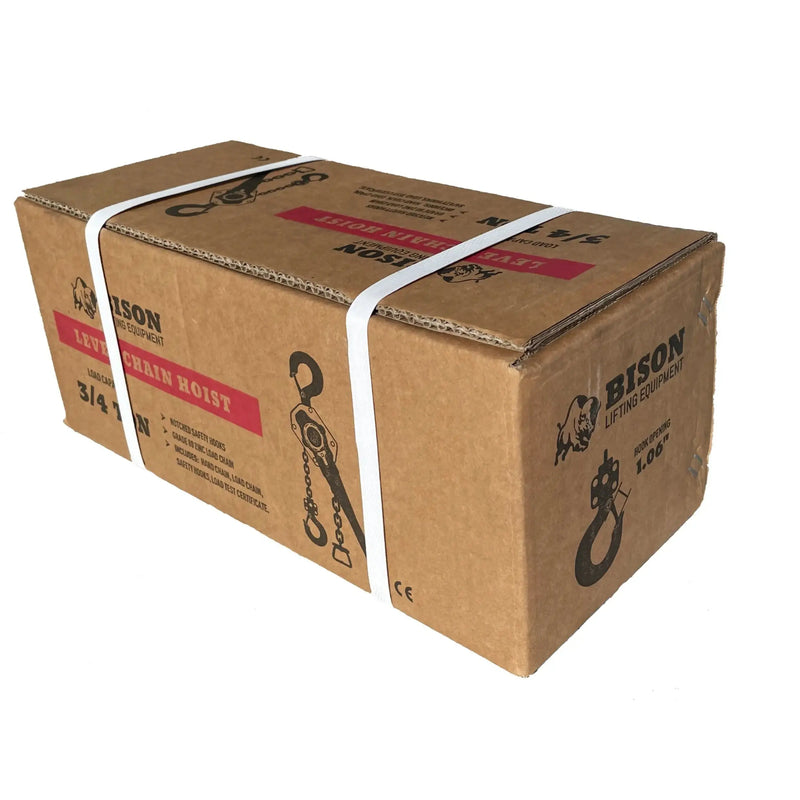 Bison Lifting 1 1/2 Ton Lever Hoist (Black Chain) Bison Lifting