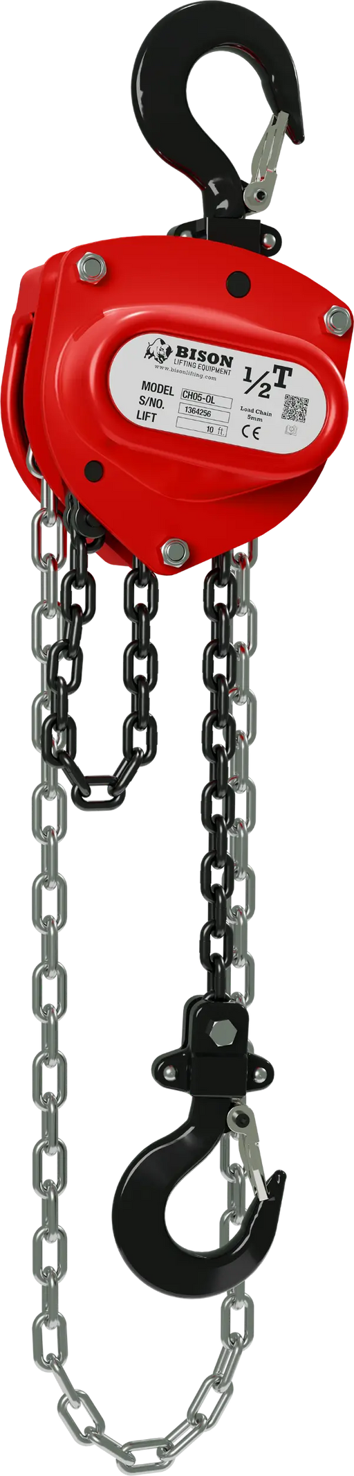 Bison Lifting 1/2 Ton Chain Hoist with Overload Protection Bison Lifting