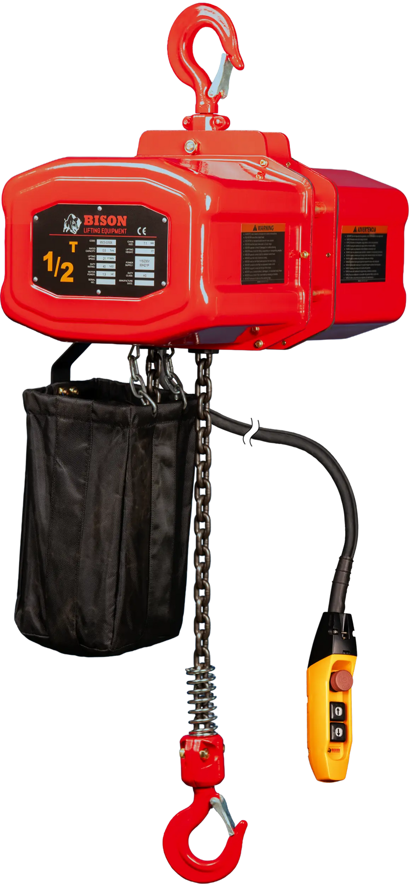 Bison Lifting 1/2 Ton Single Phase Hoist Bison Lifting