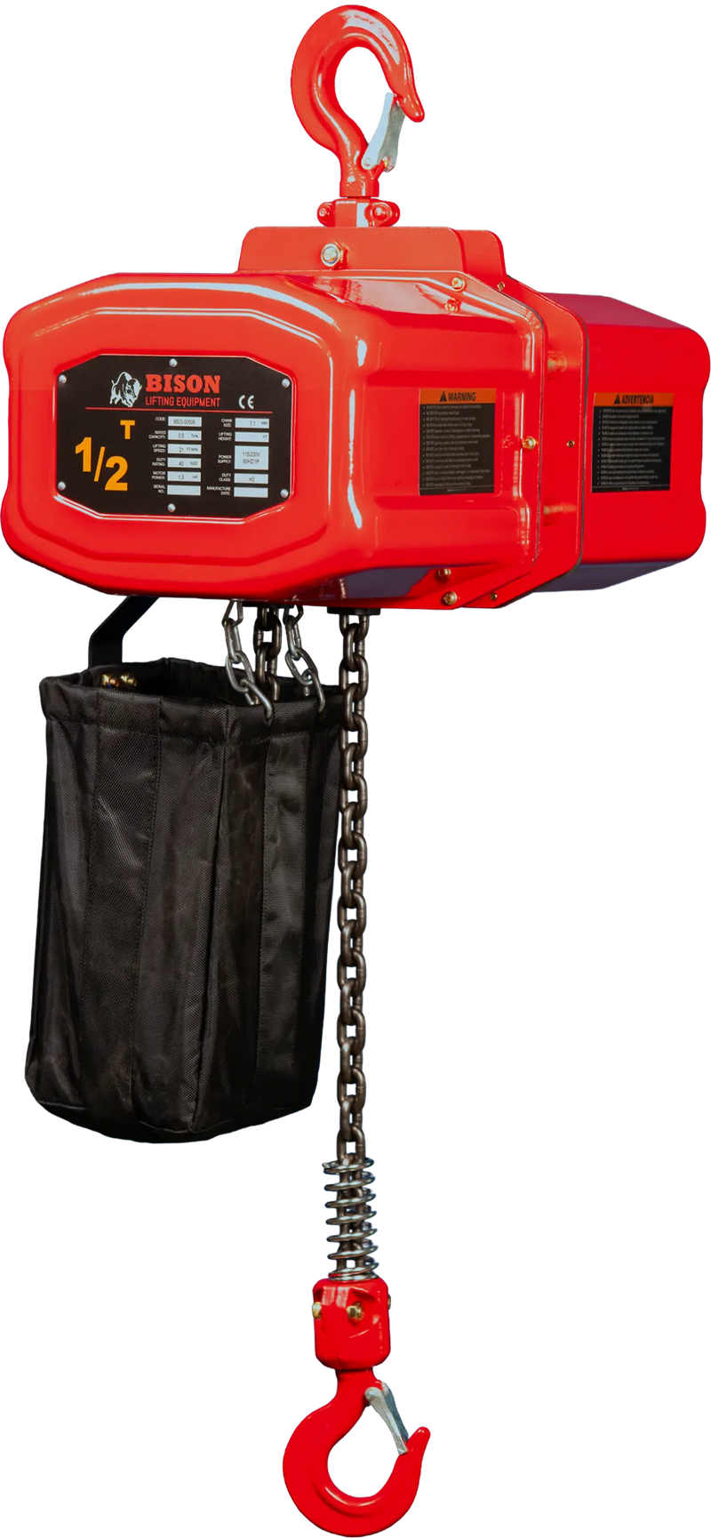 Bison Lifting 1/2 Ton Single Phase Hoist Bison Lifting