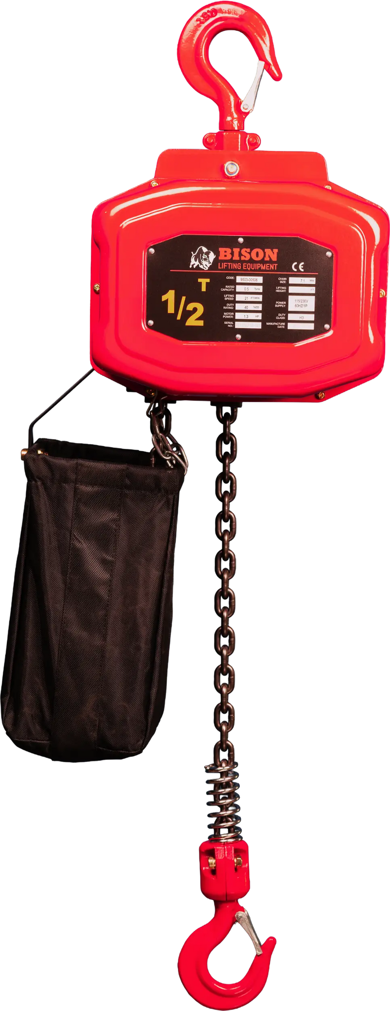 Bison Lifting 1/2 Ton Single Phase Hoist Bison Lifting