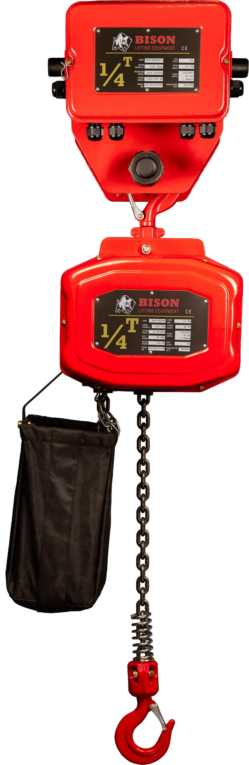 Bison Lifting 1/4 Ton Hoist + Trolley Bison Lifting
