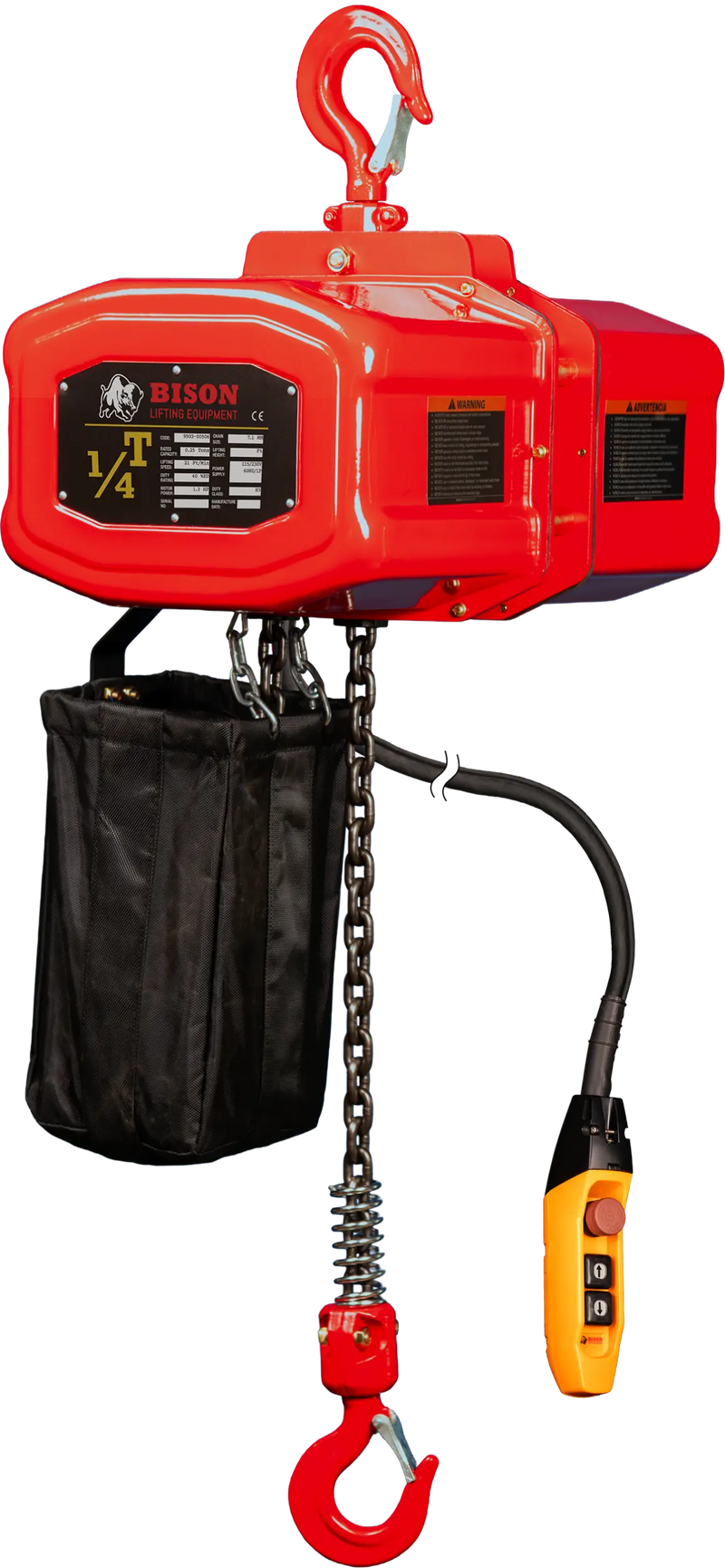 Bison Lifting 1/4 Ton Single Phase Hoist Bison Lifting