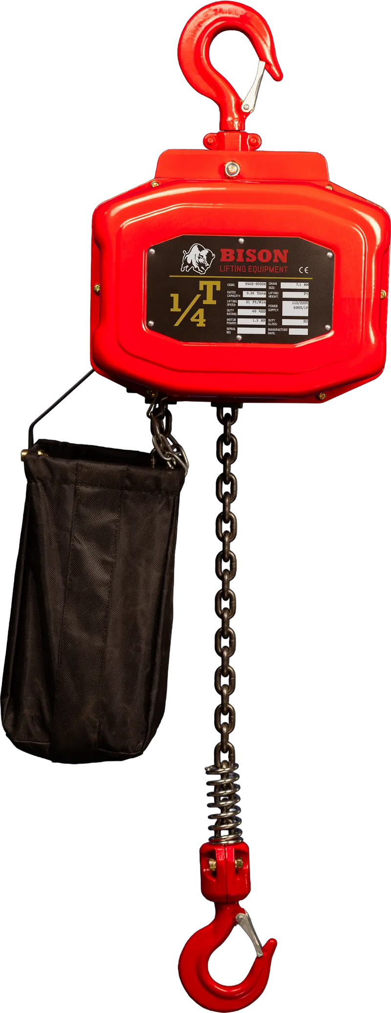 Bison Lifting 1/4 Ton Single Phase Hoist Bison Lifting