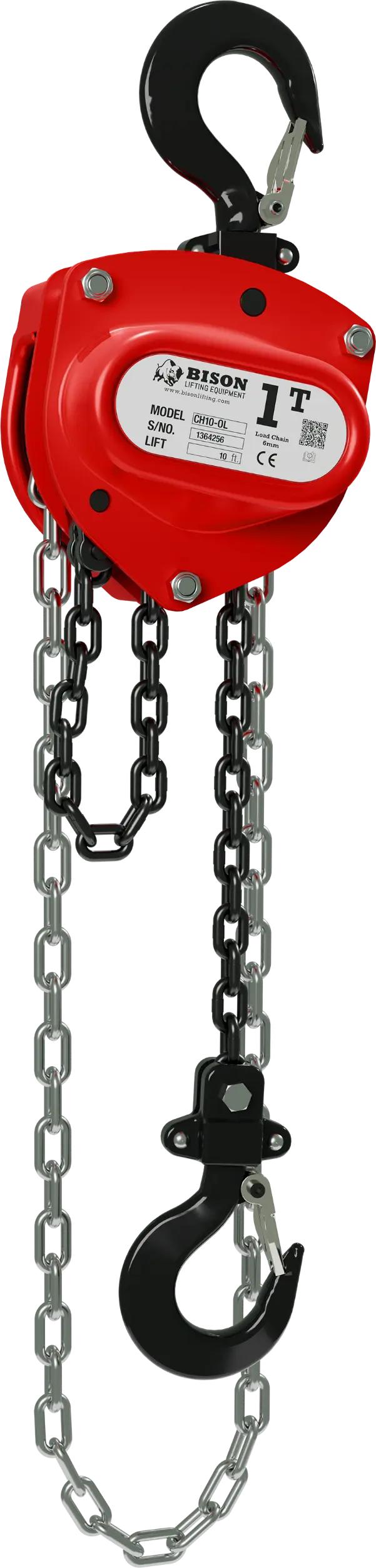 Bison Lifting 1 Ton Chain Hoist with Overload Protection Bison Lifting