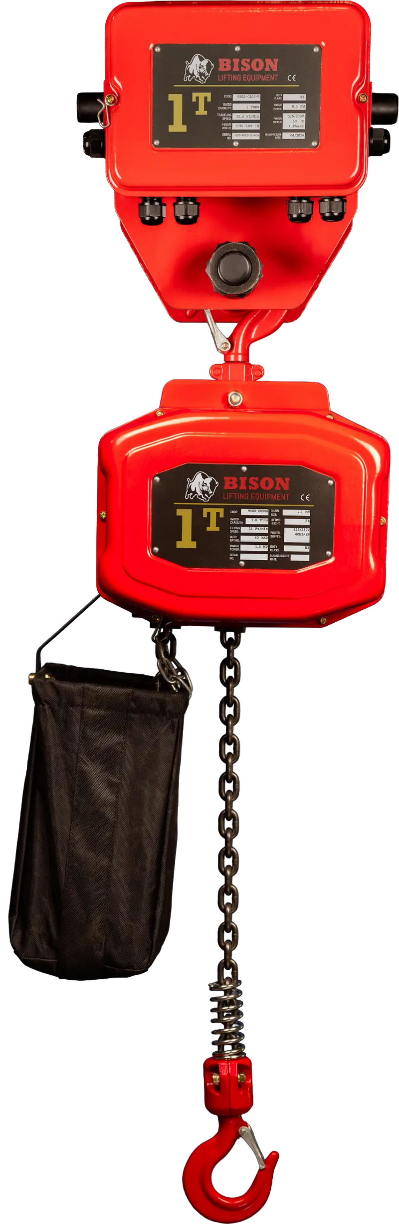 Bison Lifting 1 Ton Hoist + Trolley Bison Lifting