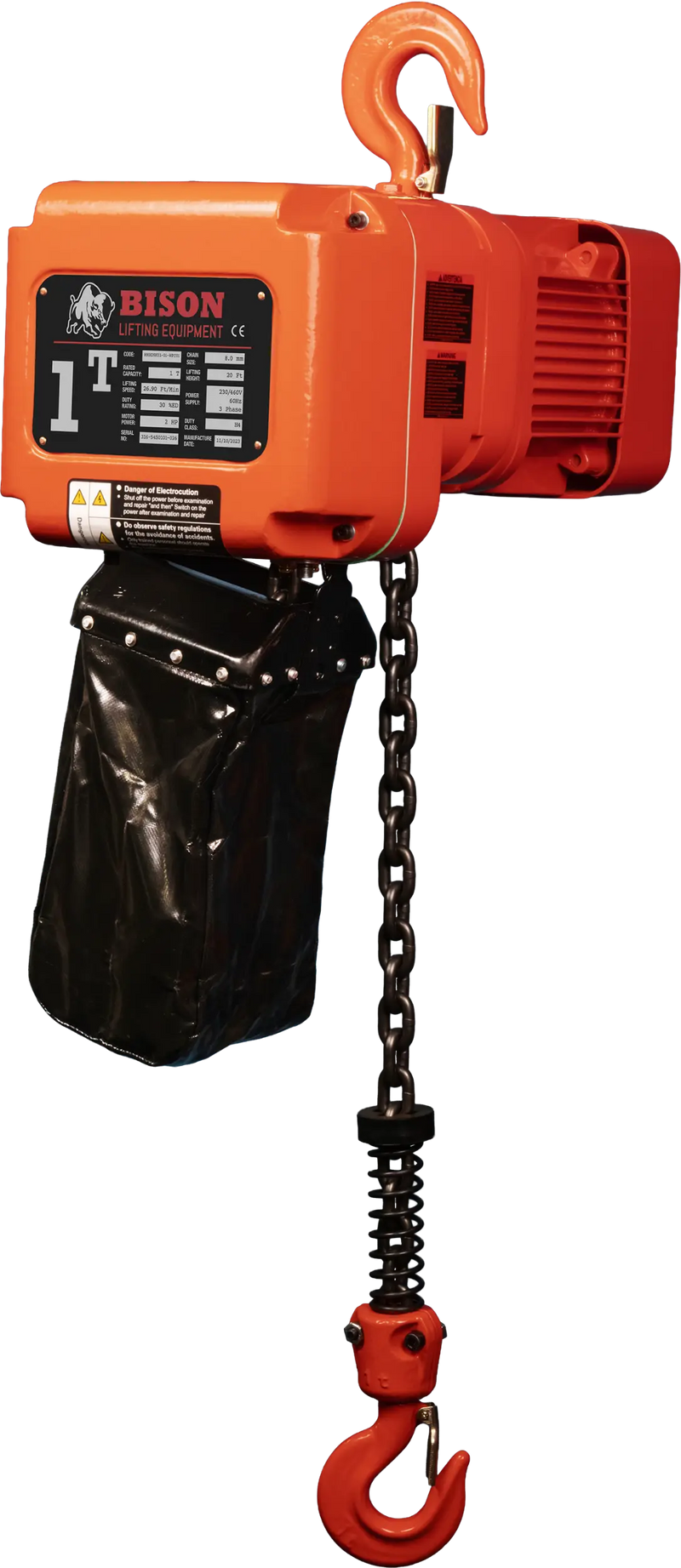 Bison Lifting 1 Ton Three Phase Hoist Bison Lifting