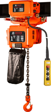 Bison Lifting 1 Ton Three Phase Hoist + Trolley  - Dual Speed Bison Lifting