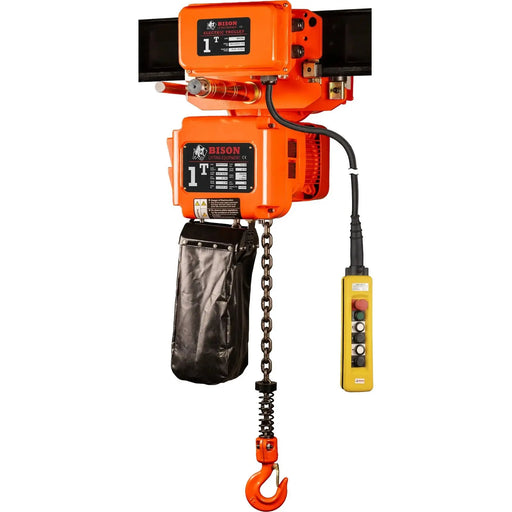 Bison Lifting 1 Ton Three Phase Hoist + Trolley  - Dual Speed Bison Lifting