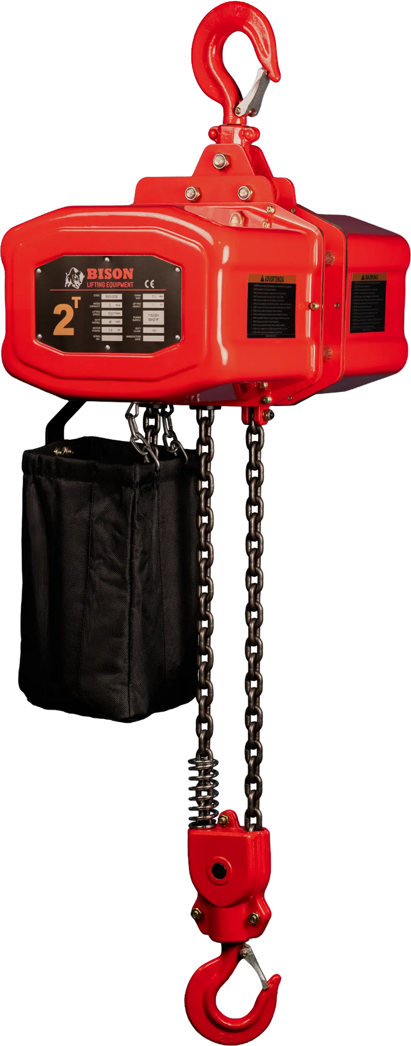 Bison Lifting 2 Ton Single Phase Hoist Bison Lifting