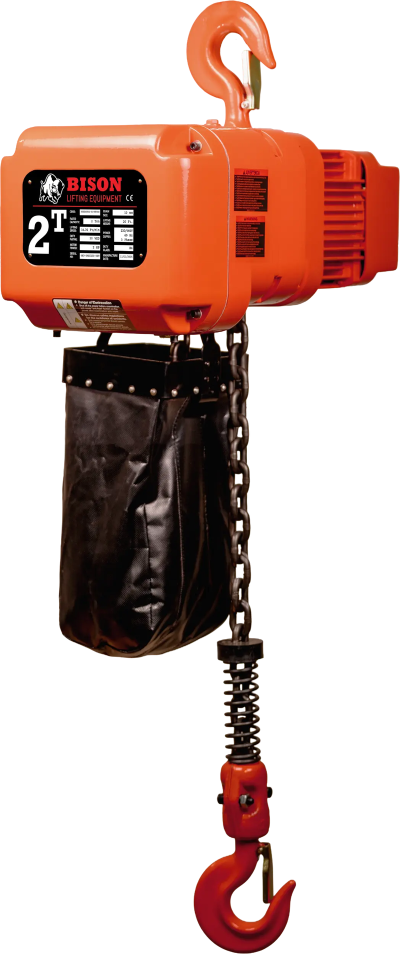 Bison Lifting 2 Ton Three Phase Hoist  - Dual Speed Bison Lifting