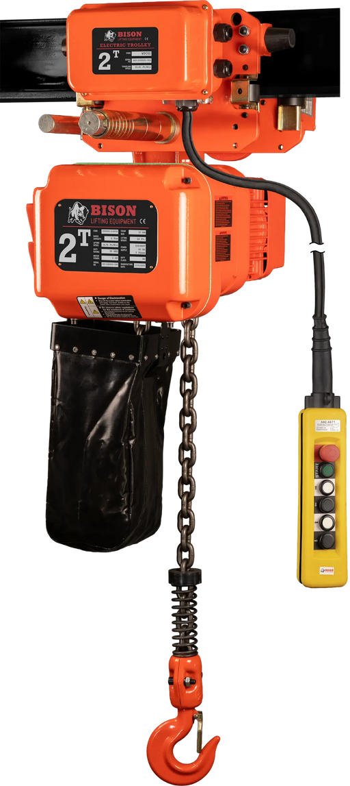 Bison Lifting 2 Ton Three Phase Hoist + Trolley - Dual Speed Bison Lifting