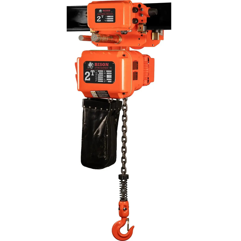 Bison Lifting 2 Ton Three Phase Hoist + Trolley - Dual Speed Bison Lifting