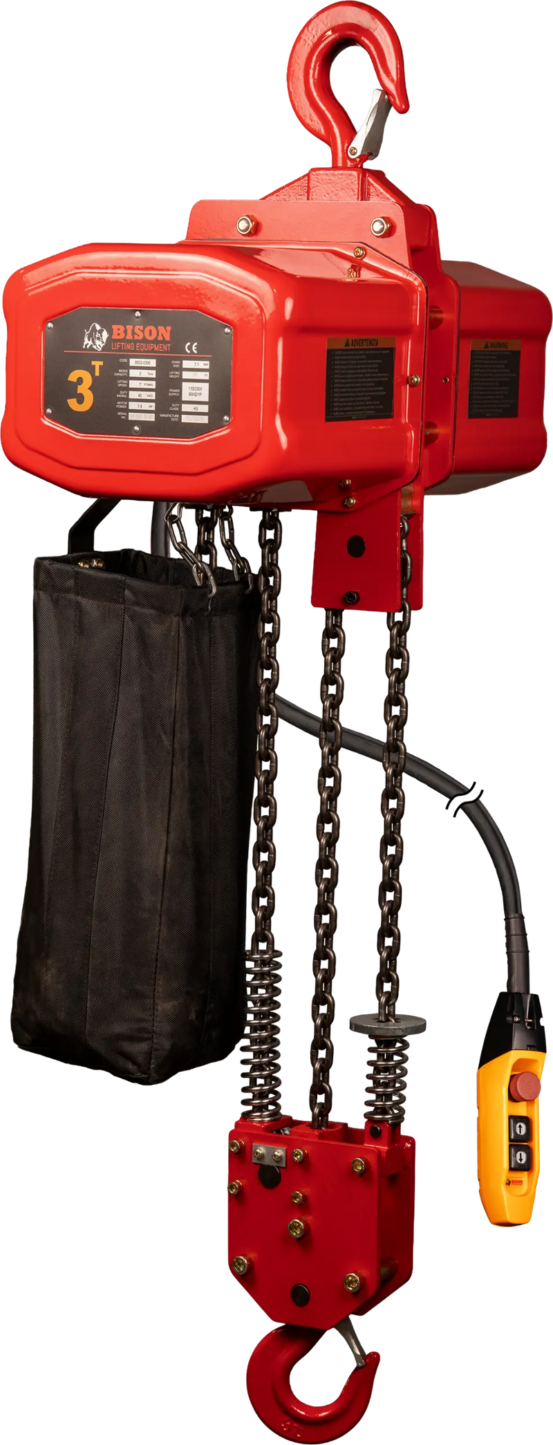 Bison Lifting 3 Ton Single Phase Hoist Bison Lifting