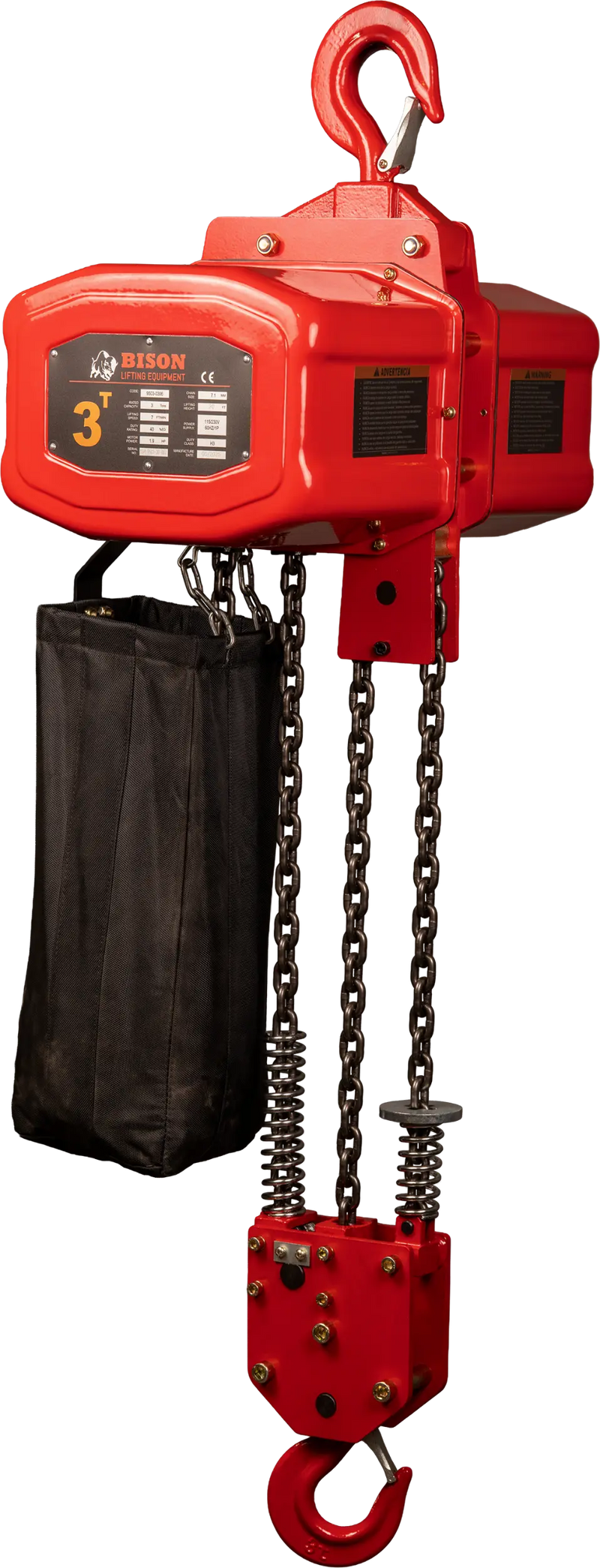 Bison Lifting 3 Ton Single Phase Hoist Bison Lifting